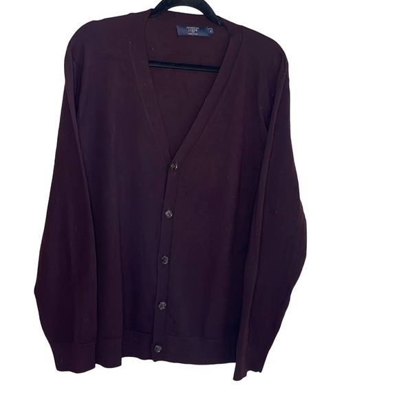 J. Crew Merino Wool V Neck Button Cardigan Purple Sweater Women’s Size XL - Picture 3 of 4